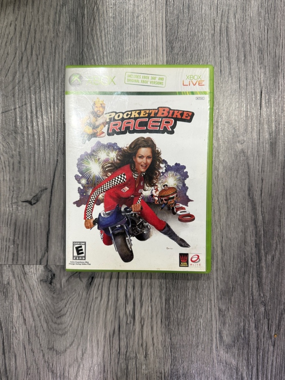 Rocket Bike Racer Xbox Video Game - White & Green Cover Xbox 360